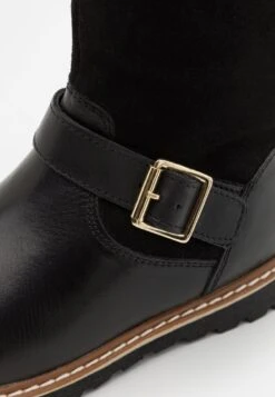 Friboo Leather - Snowboots- Black -Modeschoenen 3f47af3d982f4b6f8d6efafd6530991e