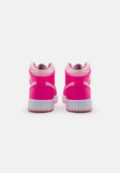 Air Jordan 1 Mid Unisex - Sneakers Hoog - White/Medium Soft Pink/Fierce Pink -Modeschoenen 54147c2bdaf74e30a1527b4f358fecb2