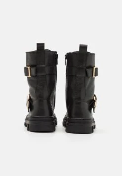 Friboo Leather - Veterlaarzen -Black -Modeschoenen 92a96d14a4834625a43586f08b801a3a