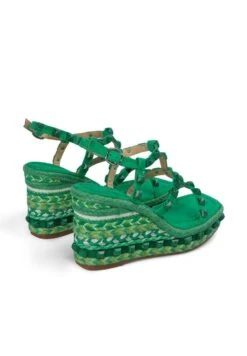 Alma En Pena Zavala - Sandalen Met Sleehak - Verde Oscuro -Modeschoenen add656f46e0d4976a8ecb68b8021a5d5
