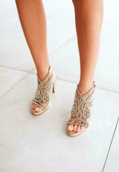 Modeschoenen 14 Alma En Pena Burano - Sandalen Met Hoge Hak - Gold