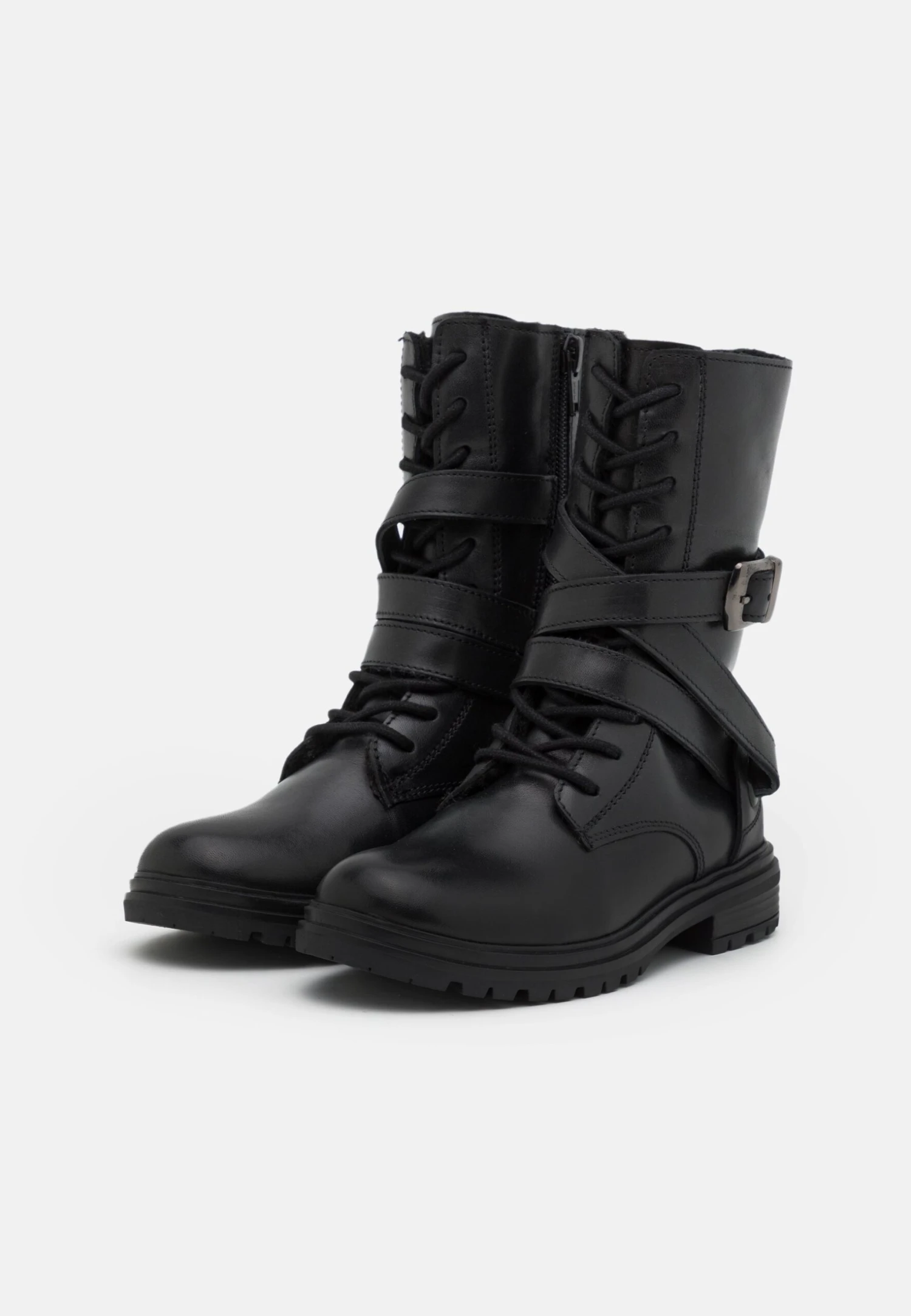 Friboo Leather - Veterlaarzen - Black 3 Friboo Leather - Veterlaarzen - Black - Afbeelding 3